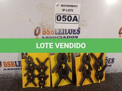 LOTE 050 - 01 KIT DE GRAMPOS DE PRESSÃO. (NO ESTADO) ATENÇÃO! FAZER A VISITAÇÃO ANTES DE ARREMATAR, NÃO SABEMOS SE FUNCIONA. LEILÃO NÃO TEM GARANTIA E NEM DEVOLUÇÃO, SUJEITO A POSSÍVEIS AVARIAS VISÍVEIS/OCULTAS E/OU AUSÊNCIA DE COMPONENTES.