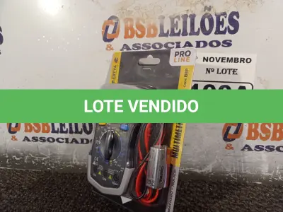 LOTE 100 - 01 MULTÍMETRO DIGITAL. (NO ESTADO) ATENÇÃO! FAZER A VISITAÇÃO ANTES DE ARREMATAR, NÃO SABEMOS SE FUNCIONA. LEILÃO NÃO TEM GARANTIA E NEM DEVOLUÇÃO, SUJEITO A POSSÍVEIS AVARIAS VISÍVEIS/OCULTAS E/OU AUSÊNCIA DE COMPONENTES.