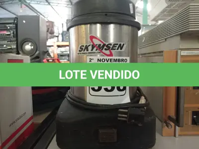LOTE 338 - 01 LIQUIDIFICADOR INDUSTRIAL MARCA SKYMSEN. (NO ESTADO) ATENÇÃO! FAZER A VISITAÇÃO ANTES DE ARREMATAR, NÃO SABEMOS SE FUNCIONA. LEILÃO NÃO TEM GARANTIA E NEM DEVOLUÇÃO, SUJEITO A POSSÍVEIS AVARIAS VISÍVEIS/OCULTAS E/OU AUSÊNCIA DE COMPONENTES.