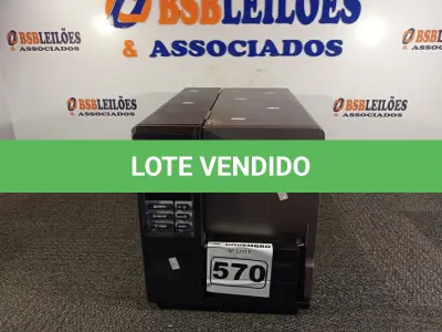 LOTE 570 - 01 IMPRESSORA DE ETIQUETAS MARCA TSC. (NO ESTADO) ATENÇÃO! FAZER A VISITAÇÃO ANTES DE ARREMATAR, NÃO SABEMOS SE FUNCIONA. LEILÃO NÃO TEM GARANTIA E NEM DEVOLUÇÃO, SUJEITO A POSSÍVEIS AVARIAS VISÍVEIS/OCULTAS E/OU AUSÊNCIA DE COMPONENTES.