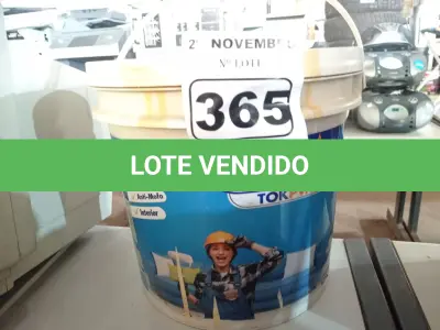 LOTE 365 - 01 BALDE DE MASSA ACRÍLICA STAR VINIL TOK PVA 25KG. (NO ESTADO) ATENÇÃO! FAZER A VISITAÇÃO ANTES DE ARREMATAR, NÃO SABEMOS SE FUNCIONA. LEILÃO NÃO TEM GARANTIA E NEM DEVOLUÇÃO, SUJEITO A POSSÍVEIS AVARIAS VISÍVEIS/OCULTAS E/OU AUSÊNCIA DE COMPONENTES.