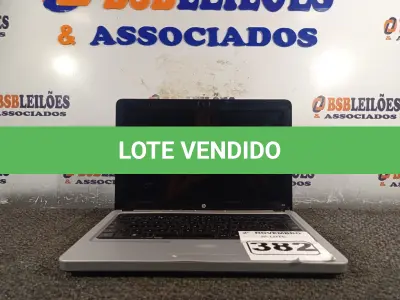 LOTE 382 - 01 NOTEBOOK MARCA HP. (NO ESTADO) ATENÇÃO! FAZER A VISITAÇÃO ANTES DE ARREMATAR, NÃO SABEMOS SE FUNCIONA. LEILÃO NÃO TEM GARANTIA E NEM DEVOLUÇÃO, SUJEITO A POSSÍVEIS AVARIAS VISÍVEIS/OCULTAS E/OU AUSÊNCIA DE COMPONENTES.