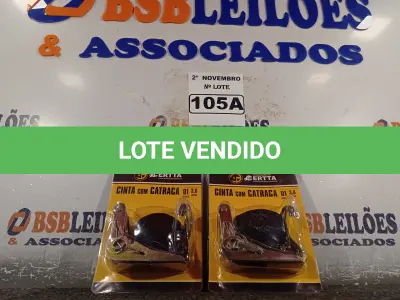LOTE 105 - 02 CINTAS COM CATRACA 3,6M. (NO ESTADO) ATENÇÃO! FAZER A VISITAÇÃO ANTES DE ARREMATAR, NÃO SABEMOS SE FUNCIONA. LEILÃO NÃO TEM GARANTIA E NEM DEVOLUÇÃO, SUJEITO A POSSÍVEIS AVARIAS VISÍVEIS/OCULTAS E/OU AUSÊNCIA DE COMPONENTES.