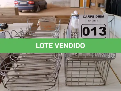LOTE 013 - DIVERSAS CESTAS DE INOX (NO ESTADO. LEILÃO NÃO TEM GARANTIA E NEM DEVOLUÇÃO).