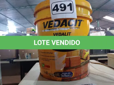 LOTE 491 - 01 BALDE DE VEDALIT, ADITIVO PLASTIFICANTE CONCENTRADO PARA ARGAMASSA DE ASSENTAMENTO E REBOCO CONVENCIONAL. (NO ESTADO) ATENÇÃO! FAZER A VISITAÇÃO ANTES DE ARREMATAR, NÃO SABEMOS SE FUNCIONA. LEILÃO NÃO TEM GARANTIA E NEM DEVOLUÇÃO, SUJEITO A POSSÍVEIS AVARIAS VISÍVEIS/OCULTAS E/OU AUSÊNCIA DE COMPONENTES.