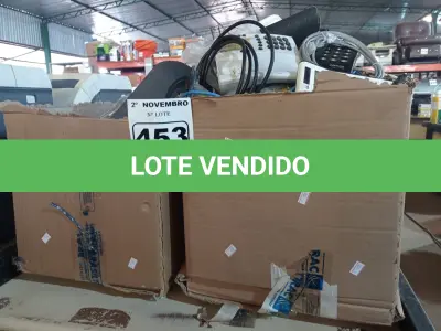 LOTE 453 - 01 LOTE COM MATERIAIS DIVERSOS. (NO ESTADO) ATENÇÃO! FAZER A VISITAÇÃO ANTES DE ARREMATAR, NÃO SABEMOS SE FUNCIONA. LEILÃO NÃO TEM GARANTIA E NEM DEVOLUÇÃO, SUJEITO A POSSÍVEIS AVARIAS VISÍVEIS/OCULTAS E/OU AUSÊNCIA DE COMPONENTES.