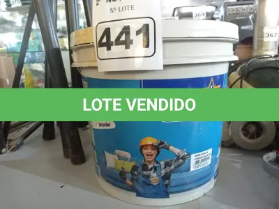 LOTE 441 - 01 BALDE DE MASSA ACRÍLICA STAR VINIL TOK PVA 25KG. (NO ESTADO) ATENÇÃO! FAZER A VISITAÇÃO ANTES DE ARREMATAR, NÃO SABEMOS SE FUNCIONA. LEILÃO NÃO TEM GARANTIA E NEM DEVOLUÇÃO, SUJEITO A POSSÍVEIS AVARIAS VISÍVEIS/OCULTAS E/OU AUSÊNCIA DE COMPONENTES.