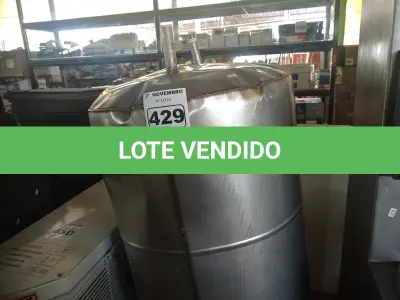 LOTE 429 - 01 BOILER EM AÇO INOX. (NO ESTADO) ATENÇÃO! FAZER A VISITAÇÃO ANTES DE ARREMATAR, NÃO SABEMOS SE FUNCIONA. LEILÃO NÃO TEM GARANTIA E NEM DEVOLUÇÃO, SUJEITO A POSSÍVEIS AVARIAS VISÍVEIS/OCULTAS E/OU AUSÊNCIA DE COMPONENTES.