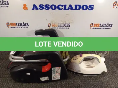 LOTE 594 - 01 ASSENTO ELEVATÓRIO, 01 BANQUETA DOBRÁVEL E 01 FERRO DE PASSAR. (NO ESTADO) ATENÇÃO! FAZER A VISITAÇÃO ANTES DE ARREMATAR, NÃO SABEMOS SE FUNCIONA. LEILÃO NÃO TEM GARANTIA E NEM DEVOLUÇÃO, SUJEITO A POSSÍVEIS AVARIAS VISÍVEIS/OCULTAS E/OU AUSÊNCIA DE COMPONENTES.