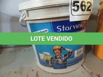 LOTE 562 - 01 BALDE DE MASSA ACRÍLICA STAR VINIL TOK PVA 25KG. (NO ESTADO) ATENÇÃO! FAZER A VISITAÇÃO ANTES DE ARREMATAR, NÃO SABEMOS SE FUNCIONA. LEILÃO NÃO TEM GARANTIA E NEM DEVOLUÇÃO, SUJEITO A POSSÍVEIS AVARIAS VISÍVEIS/OCULTAS E/OU AUSÊNCIA DE COMPONENTES.