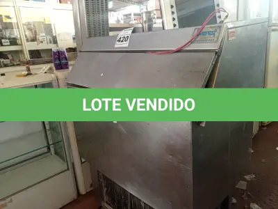 LOTE 420 - 01 MÁQUINA DE GELO. (NO ESTADO) ATENÇÃO! FAZER A VISITAÇÃO ANTES DE ARREMATAR, NÃO SABEMOS SE FUNCIONA. LEILÃO NÃO TEM GARANTIA E NEM DEVOLUÇÃO, SUJEITO A POSSÍVEIS AVARIAS VISÍVEIS/OCULTAS E/OU AUSÊNCIA DE COMPONENTES.