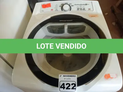 LOTE 422 - 01 MÁQUINA DE LAVAR BRASTEMP 11,5KG 220V. (NO ESTADO) ATENÇÃO! FAZER A VISITAÇÃO ANTES DE ARREMATAR, NÃO SABEMOS SE FUNCIONA. LEILÃO NÃO TEM GARANTIA E NEM DEVOLUÇÃO, SUJEITO A POSSÍVEIS AVARIAS VISÍVEIS/OCULTAS E/OU AUSÊNCIA DE COMPONENTES.