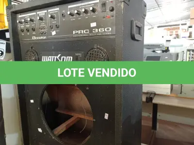 LOTE 368 - 02 CAIXAS DE SOM MARCAS E MODELOS DIVERSOS INCOMPLETAS. (NO ESTADO) ATENÇÃO! FAZER A VISITAÇÃO ANTES DE ARREMATAR, NÃO SABEMOS SE FUNCIONA. LEILÃO NÃO TEM GARANTIA E NEM DEVOLUÇÃO, SUJEITO A POSSÍVEIS AVARIAS VISÍVEIS/OCULTAS E/OU AUSÊNCIA DE COMPONENTES.