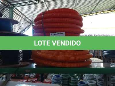 LOTE 508 - 02 ROLOS DE MANGUEIRA CORRUGADA. (NO ESTADO) ATENÇÃO! FAZER A VISITAÇÃO ANTES DE ARREMATAR, NÃO SABEMOS SE FUNCIONA. LEILÃO NÃO TEM GARANTIA E NEM DEVOLUÇÃO, SUJEITO A POSSÍVEIS AVARIAS VISÍVEIS/OCULTAS E/OU AUSÊNCIA DE COMPONENTES.