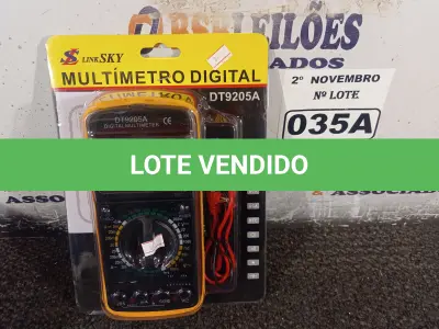 LOTE 035 - 01 MULTÍMETRO DIGITAL. (NO ESTADO) ATENÇÃO! FAZER A VISITAÇÃO ANTES DE ARREMATAR, NÃO SABEMOS SE FUNCIONA. LEILÃO NÃO TEM GARANTIA E NEM DEVOLUÇÃO, SUJEITO A POSSÍVEIS AVARIAS VISÍVEIS/OCULTAS E/OU AUSÊNCIA DE COMPONENTES.