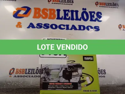LOTE 015 - 01 COMPRESSOR DE AR PORTÁTIL 12V, 150PSI. (NO ESTADO) ATENÇÃO! FAZER A VISITAÇÃO ANTES DE ARREMATAR, NÃO SABEMOS SE FUNCIONA. LEILÃO NÃO TEM GARANTIA E NEM DEVOLUÇÃO, SUJEITO A POSSÍVEIS AVARIAS VISÍVEIS/OCULTAS E/OU AUSÊNCIA DE COMPONENTES.