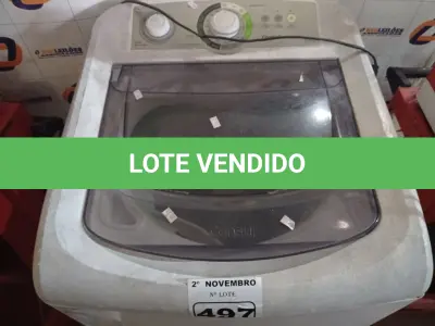 LOTE 497 - 01 MÁQUINA DE LAVAR MARCA CÔNSUL 8KG. (NO ESTADO) ATENÇÃO! FAZER A VISITAÇÃO ANTES DE ARREMATAR, NÃO SABEMOS SE FUNCIONA. LEILÃO NÃO TEM GARANTIA E NEM DEVOLUÇÃO, SUJEITO A POSSÍVEIS AVARIAS VISÍVEIS/OCULTAS E/OU AUSÊNCIA DE COMPONENTES.
