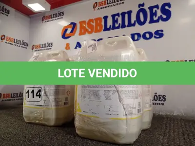 LOTE 114 - 20 LITROS DE DESINFETANTE HOSPITALAR PARA SUPERFÍCIES FIXAS E ARTIGOS NÃO CRÍTICOS. (NO ESTADO) ATENÇÃO! FAZER A VISITAÇÃO ANTES DE ARREMATAR, NÃO SABEMOS SE FUNCIONA. LEILÃO NÃO TEM GARANTIA E NEM DEVOLUÇÃO, SUJEITO A POSSÍVEIS AVARIAS VISÍVEIS/OCULTAS E/OU AUSÊNCIA DE COMPONENTES.