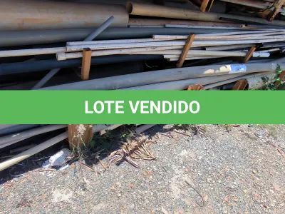LOTE 097 - 01 LOTE COM CANOS DE ÁGUA E ESGOTO TAMANHOS DIVERSOS (NO ESTADO, NÃO SABEMOS SE FUNCIONA. LEILÃO NÃO TEM GARANTIA E NEM DEVOLUÇÃO).