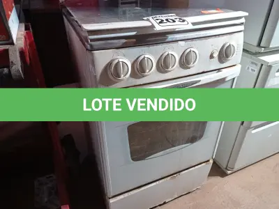 LOTE 203 - 01 FOGÃO A GÁS 04 BOCAS MARCA BRASTEMP. (NO ESTADO) ATENÇÃO! FAZER A VISITAÇÃO ANTES DE ARREMATAR, NÃO SABEMOS SE FUNCIONA. LEILÃO NÃO TEM GARANTIA E NEM DEVOLUÇÃO, SUJEITO A POSSÍVEIS AVARIAS VISÍVEIS/OCULTAS E/OU AUSÊNCIA DE COMPONENTES.