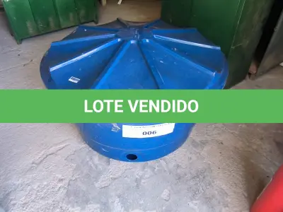 LOTE 006 - 01 CAIXA DE ÁGUA 500 LITROS (NO ESTADO, NÃO SABEMOS SE FUNCIONA. LEILÃO NÃO TEM GARANTIA E NEM DEVOLUÇÃO).