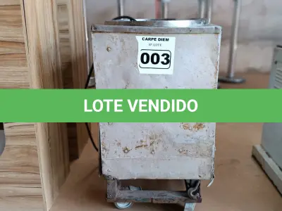 LOTE 002 - 01 BATEDEIRA INDUSTRIAL (NO ESTADO DE CONSERVAÇÃO QUE SE ENCONTRA, NÃO SABEMOS SE FUNCIONA. LEILÃO NÃO TEM GARANTIA E NEM DEVOLUÇÃO).