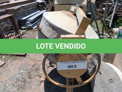 LOTE 083 - 01 BETONEIRA PEQUENA (NO ESTADO, NÃO SABEMOS SE FUNCIONA. LEILÃO NÃO TEM GARANTIA E NEM DEVOLUÇÃO).