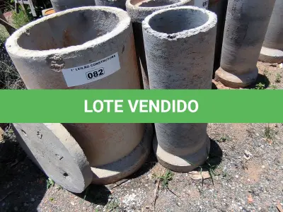 LOTE 082 - 05 MANILHAS EM CONCRETO (NO ESTADO, NÃO SABEMOS SE FUNCIONA. LEILÃO NÃO TEM GARANTIA E NEM DEVOLUÇÃO).