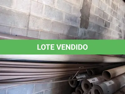 LOTE 010 - 01 LOTE COM BARRAS DE CANOS (ÁGUA E ESGOTO) DIVERSOS (NO ESTADO, NÃO SABEMOS SE FUNCIONA. LEILÃO NÃO TEM GARANTIA E NEM DEVOLUÇÃO).