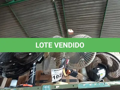 LOTE 102 - 01 LOTE COM VÁRIOS VENTILADORES MARCAS E MODELOS DIVERSOS. (NO ESTADO) ATENÇÃO! FAZER A VISITAÇÃO ANTES DE ARREMATAR, NÃO SABEMOS SE FUNCIONA. LEILÃO NÃO TEM GARANTIA E NEM DEVOLUÇÃO, SUJEITO A POSSÍVEIS AVARIAS VISÍVEIS/OCULTAS E/OU AUSÊNCIA DE COMPONENTES.