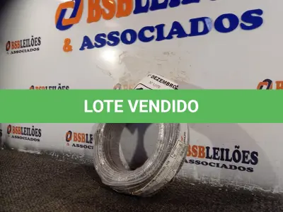 LOTE 150 - 01 ROLO DE CABO FLEXÍVEL 100M 1X4MM NA COR CINZA(NOVO). (NO ESTADO) ATENÇÃO! FAZER A VISITAÇÃO ANTES DE ARREMATAR, NÃO SABEMOS SE FUNCIONA. LEILÃO NÃO TEM GARANTIA E NEM DEVOLUÇÃO, SUJEITO A POSSÍVEIS AVARIAS VISÍVEIS/OCULTAS E/OU AUSÊNCIA DE COMPONENTES.