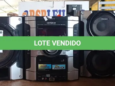 LOTE 091 - 01 APARELHO DE SOM 3X1 MARCA SONY. (NO ESTADO) ATENÇÃO! FAZER A VISITAÇÃO ANTES DE ARREMATAR, NÃO SABEMOS SE FUNCIONA. LEILÃO NÃO TEM GARANTIA E NEM DEVOLUÇÃO, SUJEITO A POSSÍVEIS AVARIAS VISÍVEIS/OCULTAS E/OU AUSÊNCIA DE COMPONENTES.