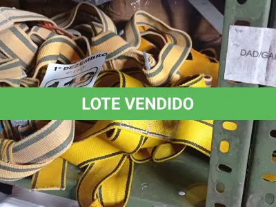 LOTE 119 - 05 CINTOS DE SEGURANÇA NO TRABALHO. (NO ESTADO) ATENÇÃO! FAZER A VISITAÇÃO ANTES DE ARREMATAR, NÃO SABEMOS SE FUNCIONA. LEILÃO NÃO TEM GARANTIA E NEM DEVOLUÇÃO, SUJEITO A POSSÍVEIS AVARIAS VISÍVEIS/OCULTAS E/OU AUSÊNCIA DE COMPONENTES.