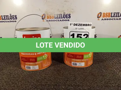 LOTE 152 - 02 GALÕES DE ESMALTE IQUINE MADEIRA E METAIS 3,6L NAS CORES AMARELO. (NO ESTADO) ATENÇÃO! FAZER A VISITAÇÃO ANTES DE ARREMATAR, NÃO SABEMOS SE FUNCIONA. LEILÃO NÃO TEM GARANTIA E NEM DEVOLUÇÃO, SUJEITO A POSSÍVEIS AVARIAS VISÍVEIS/OCULTAS E/OU AUSÊNCIA DE COMPONENTES.