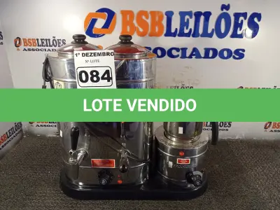 LOTE 084 - 01 CAFETEIRA INDUSTRIAL. (NO ESTADO) ATENÇÃO! FAZER A VISITAÇÃO ANTES DE ARREMATAR, NÃO SABEMOS SE FUNCIONA. LEILÃO NÃO TEM GARANTIA E NEM DEVOLUÇÃO, SUJEITO A POSSÍVEIS AVARIAS VISÍVEIS/OCULTAS E/OU AUSÊNCIA DE COMPONENTES.