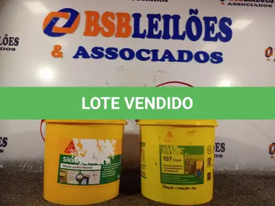 LOTE 125 - 01 BALDE DE SIKACRYL-203 5KG E 01 BALDE DE SIKA TOP-107 CINZA 4KG. (NO ESTADO) ATENÇÃO! FAZER A VISITAÇÃO ANTES DE ARREMATAR, NÃO SABEMOS SE FUNCIONA. LEILÃO NÃO TEM GARANTIA E NEM DEVOLUÇÃO, SUJEITO A POSSÍVEIS AVARIAS VISÍVEIS/OCULTAS E/OU AUSÊNCIA DE COMPONENTES.