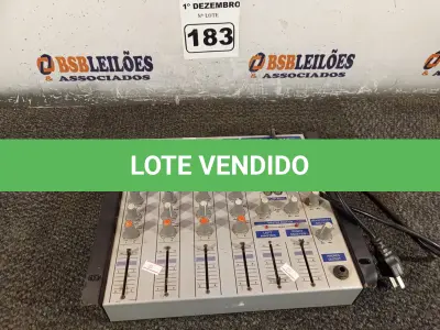 LOTE 183 - 01 MESA DE SOM UNIC MAC-06 STD. (NO ESTADO) ATENÇÃO! FAZER A VISITAÇÃO ANTES DE ARREMATAR, NÃO SABEMOS SE FUNCIONA. LEILÃO NÃO TEM GARANTIA E NEM DEVOLUÇÃO, SUJEITO A POSSÍVEIS AVARIAS VISÍVEIS/OCULTAS E/OU AUSÊNCIA DE COMPONENTES.