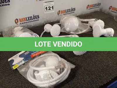 LOTE 121 - 07 CHUVEIROS ELÉTRICOS MARCAS E MODELOS DIVERSOS. (NO ESTADO) ATENÇÃO! FAZER A VISITAÇÃO ANTES DE ARREMATAR, NÃO SABEMOS SE FUNCIONA. LEILÃO NÃO TEM GARANTIA E NEM DEVOLUÇÃO, SUJEITO A POSSÍVEIS AVARIAS VISÍVEIS/OCULTAS E/OU AUSÊNCIA DE COMPONENTES.