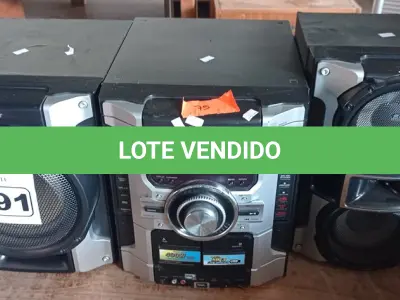 LOTE 091 - 01 APARELHO DE SOM 3X1 MARCA SONY. (NO ESTADO) ATENÇÃO! FAZER A VISITAÇÃO ANTES DE ARREMATAR, NÃO SABEMOS SE FUNCIONA. LEILÃO NÃO TEM GARANTIA E NEM DEVOLUÇÃO, SUJEITO A POSSÍVEIS AVARIAS VISÍVEIS/OCULTAS E/OU AUSÊNCIA DE COMPONENTES.