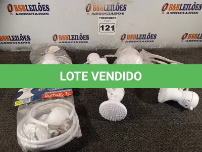 LOTE 121 - 07 CHUVEIROS ELÉTRICOS MARCAS E MODELOS DIVERSOS. (NO ESTADO) ATENÇÃO! FAZER A VISITAÇÃO ANTES DE ARREMATAR, NÃO SABEMOS SE FUNCIONA. LEILÃO NÃO TEM GARANTIA E NEM DEVOLUÇÃO, SUJEITO A POSSÍVEIS AVARIAS VISÍVEIS/OCULTAS E/OU AUSÊNCIA DE COMPONENTES.