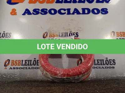 LOTE 130 - 01 ROLO DE CABO FLEXÍVEL 100M 1X2,5MM NA COR VERMELHA(NOVO). (NO ESTADO) ATENÇÃO! FAZER A VISITAÇÃO ANTES DE ARREMATAR, NÃO SABEMOS SE FUNCIONA. LEILÃO NÃO TEM GARANTIA E NEM DEVOLUÇÃO, SUJEITO A POSSÍVEIS AVARIAS VISÍVEIS/OCULTAS E/OU AUSÊNCIA DE COMPONENTES.