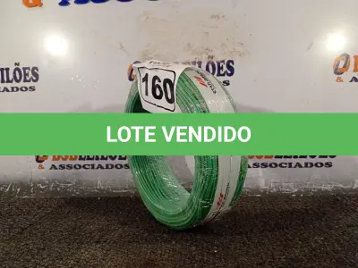 LOTE 160 - 01 ROLO DE CABO FLEXÍVEL 100M 1X2,5MM NA COR VERDE(NOVO). (NO ESTADO) ATENÇÃO! FAZER A VISITAÇÃO ANTES DE ARREMATAR, NÃO SABEMOS SE FUNCIONA. LEILÃO NÃO TEM GARANTIA E NEM DEVOLUÇÃO, SUJEITO A POSSÍVEIS AVARIAS VISÍVEIS/OCULTAS E/OU AUSÊNCIA DE COMPONENTES.