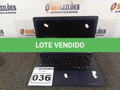 LOTE 036 - 01 NOTEBOOK MARCA SAMSUNG. (NO ESTADO) ATENÇÃO! FAZER A VISITAÇÃO ANTES DE ARREMATAR, NÃO SABEMOS SE FUNCIONA. LEILÃO NÃO TEM GARANTIA E NEM DEVOLUÇÃO, SUJEITO A POSSÍVEIS AVARIAS VISÍVEIS/OCULTAS E/OU AUSÊNCIA DE COMPONENTES.