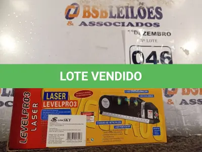 LOTE 046 - 01 TRENA LASER LEVEL PRO03. (NO ESTADO) ATENÇÃO! FAZER A VISITAÇÃO ANTES DE ARREMATAR, NÃO SABEMOS SE FUNCIONA. LEILÃO NÃO TEM GARANTIA E NEM DEVOLUÇÃO, SUJEITO A POSSÍVEIS AVARIAS VISÍVEIS/OCULTAS E/OU AUSÊNCIA DE COMPONENTES.