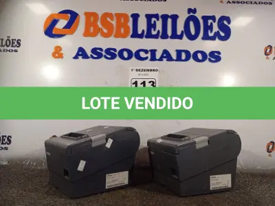 LOTE 113 - 02 IMPRESSORA DE CUPOM MARCAS EPSON. (NO ESTADO) ATENÇÃO! FAZER A VISITAÇÃO ANTES DE ARREMATAR, NÃO SABEMOS SE FUNCIONA. LEILÃO NÃO TEM GARANTIA E NEM DEVOLUÇÃO, SUJEITO A POSSÍVEIS AVARIAS VISÍVEIS/OCULTAS E/OU AUSÊNCIA DE COMPONENTES.