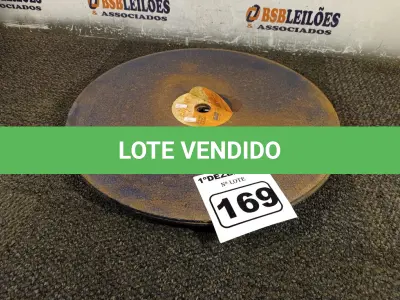 LOTE 169 - 05 DISCOS DE CORTE REFORÇADO. (NO ESTADO) ATENÇÃO! FAZER A VISITAÇÃO ANTES DE ARREMATAR, NÃO SABEMOS SE FUNCIONA. LEILÃO NÃO TEM GARANTIA E NEM DEVOLUÇÃO, SUJEITO A POSSÍVEIS AVARIAS VISÍVEIS/OCULTAS E/OU AUSÊNCIA DE COMPONENTES.