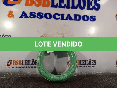 LOTE 160 - 01 ROLO DE CABO FLEXÍVEL 100M 1X2,5MM NA COR VERDE(NOVO). (NO ESTADO) ATENÇÃO! FAZER A VISITAÇÃO ANTES DE ARREMATAR, NÃO SABEMOS SE FUNCIONA. LEILÃO NÃO TEM GARANTIA E NEM DEVOLUÇÃO, SUJEITO A POSSÍVEIS AVARIAS VISÍVEIS/OCULTAS E/OU AUSÊNCIA DE COMPONENTES.