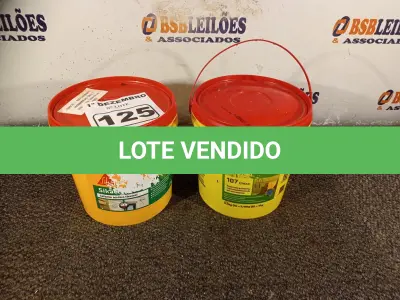 LOTE 125 - 01 BALDE DE SIKACRYL-203 5KG E 01 BALDE DE SIKA TOP-107 CINZA 4KG. (NO ESTADO) ATENÇÃO! FAZER A VISITAÇÃO ANTES DE ARREMATAR, NÃO SABEMOS SE FUNCIONA. LEILÃO NÃO TEM GARANTIA E NEM DEVOLUÇÃO, SUJEITO A POSSÍVEIS AVARIAS VISÍVEIS/OCULTAS E/OU AUSÊNCIA DE COMPONENTES.