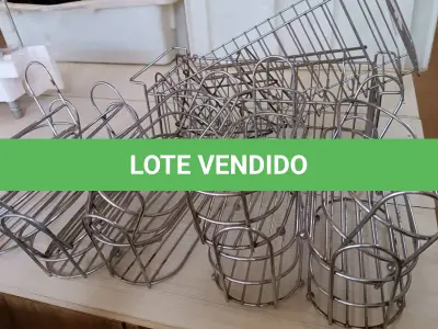LOTE 013 - DIVERSAS CESTAS DE INOX (NO ESTADO. LEILÃO NÃO TEM GARANTIA E NEM DEVOLUÇÃO).