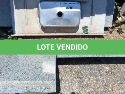 LOTE 078 - 01 LOTE COM PIA E BANCADAS EM PEDRA (NO ESTADO, NÃO SABEMOS SE FUNCIONA. LEILÃO NÃO TEM GARANTIA E NEM DEVOLUÇÃO).